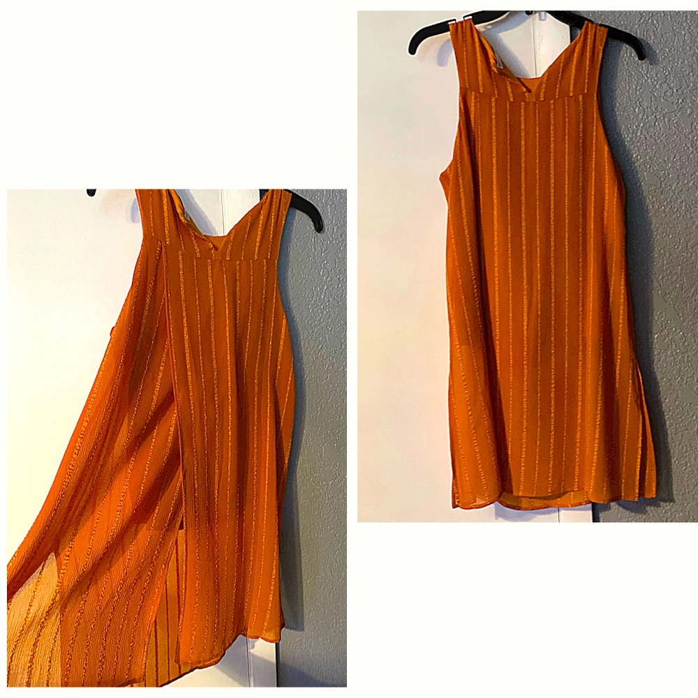 NWOT-Orange Avon Signature Collection Casual Dress/Top